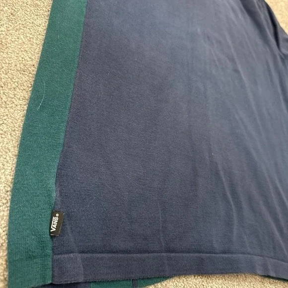 Vans Buttonwood Blue & Green Striped Button Up Shirt Small Casual Skate Style - Picture 6 of 6